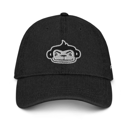 Freddie the Outlaw signature denim hat, front view.