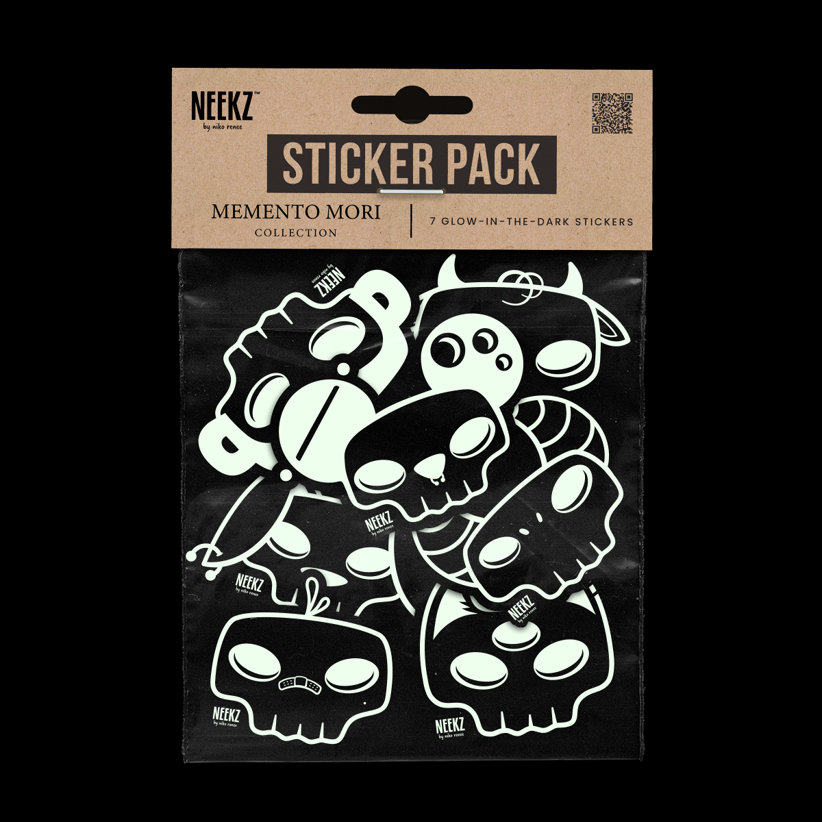 Glow-in-the-Dark Sticker Pack • MEMENTO MORI COLLECTION – NEEKZ by niko  renee