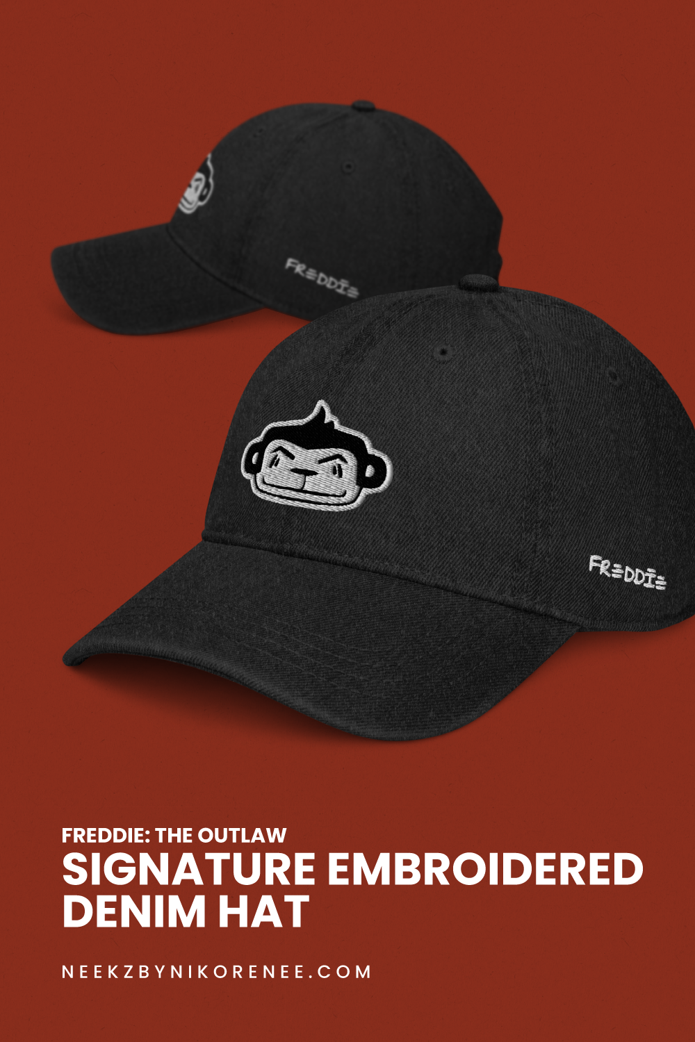 Freddie the Outlaw • Signature Embroidered Denim Hat