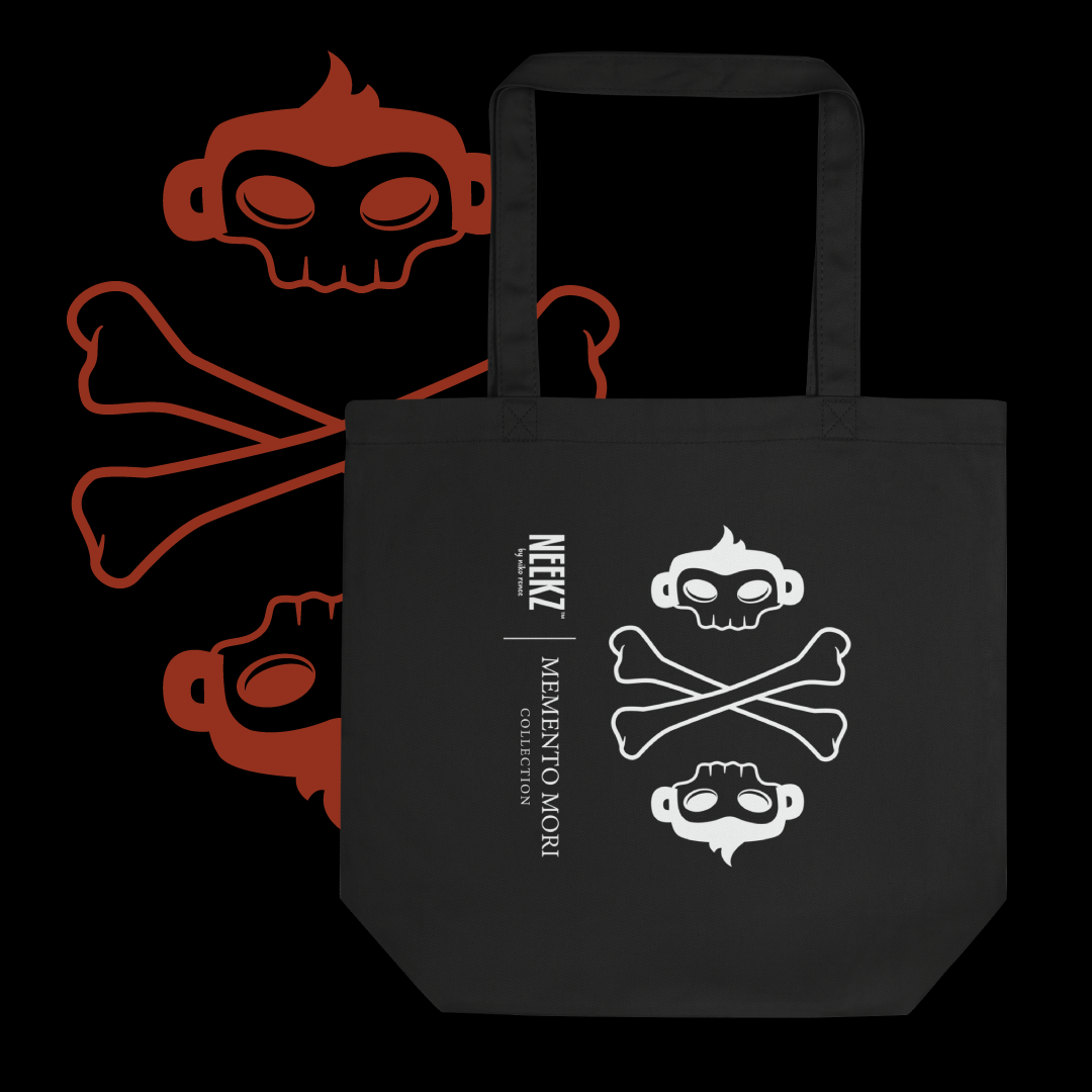 Freddie the Outlaw β’ MEMENTO MORI COLLECTION β’ Skull + Crossbones β’ Small Eco Tote Bag
