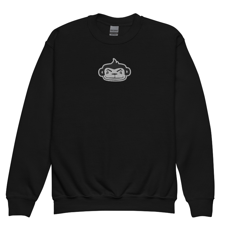 freddie kids black vintage athletic crewneck front