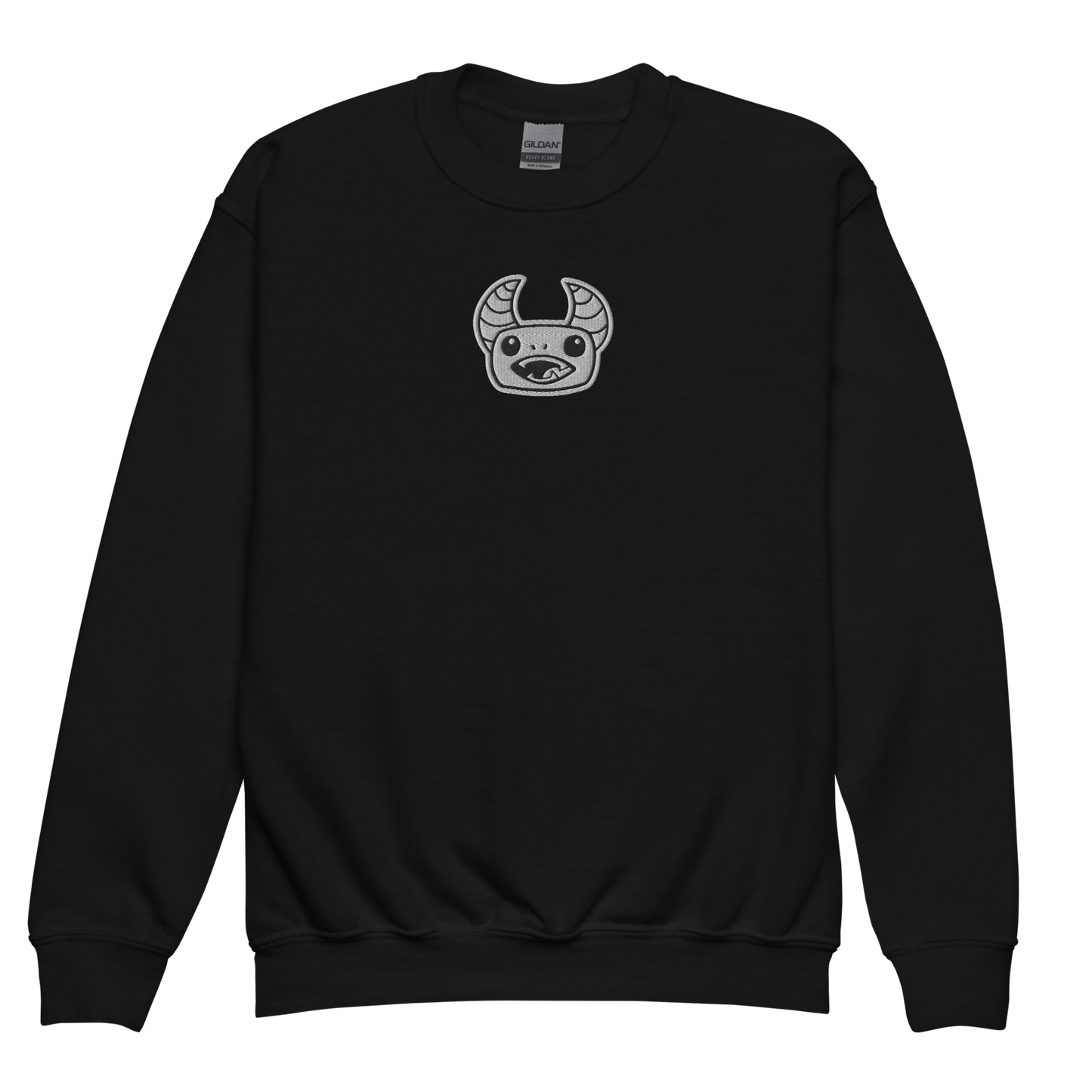 gregore kids black vintage athletic crewneck front