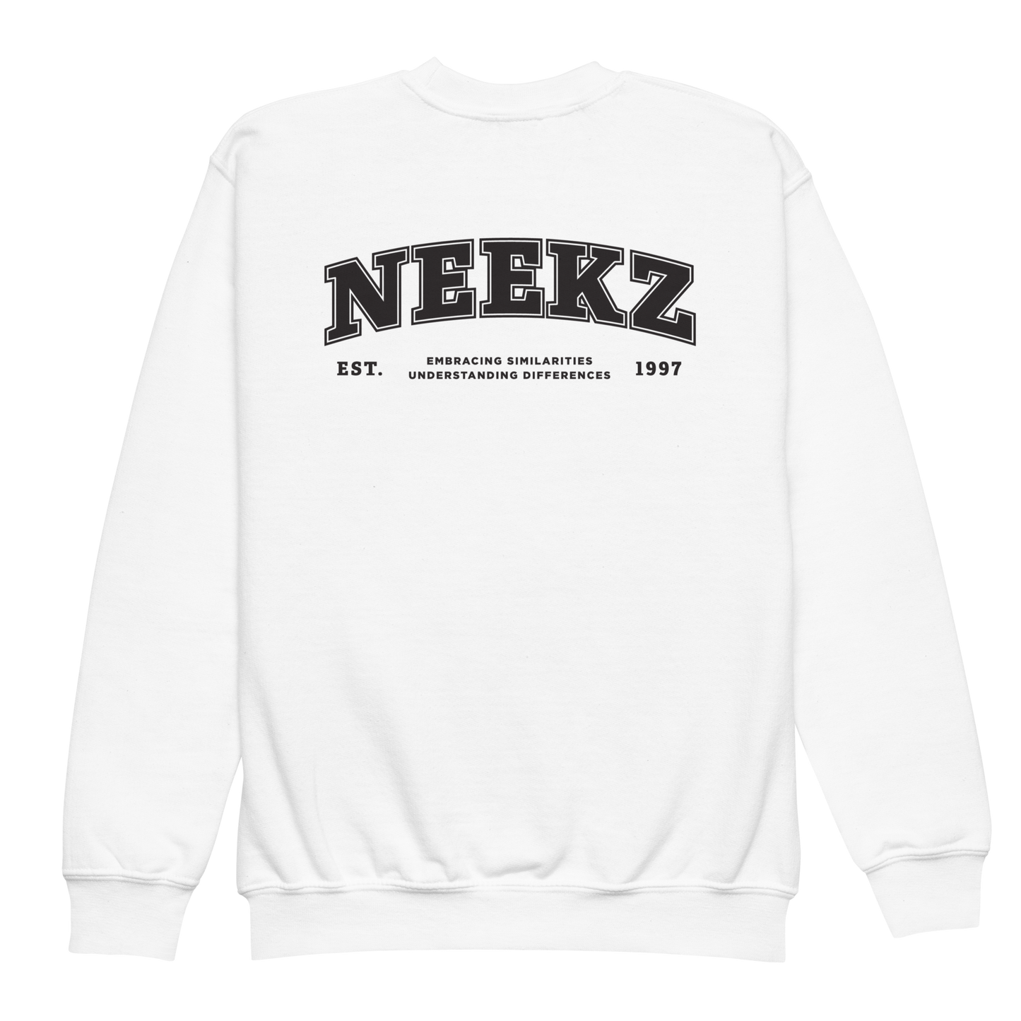 gregore kids white vintage athletic crewneck back