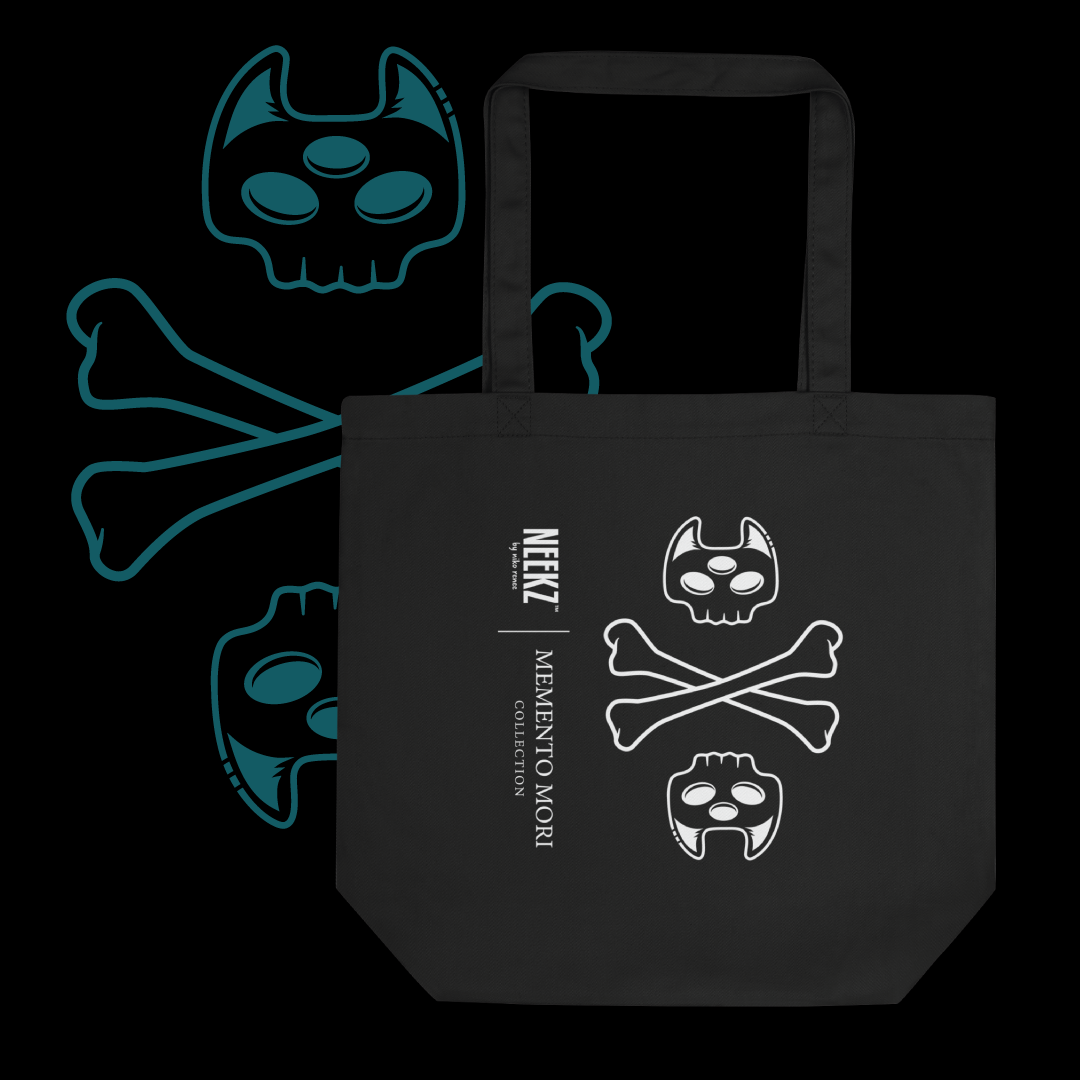 Manxx the Magician β’ MEMENTO MORI COLLECTION β’ Skull + Crossbones β’ Small Eco Tote Bag