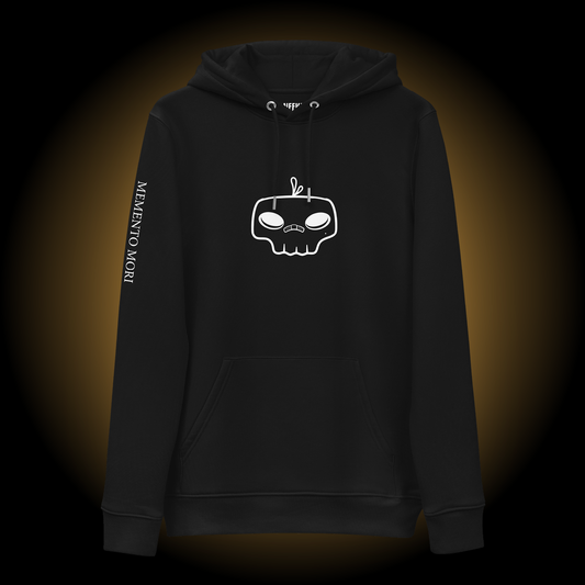 Front view of Markoh the Strategist Memento Mori Collection adult hoodie.
