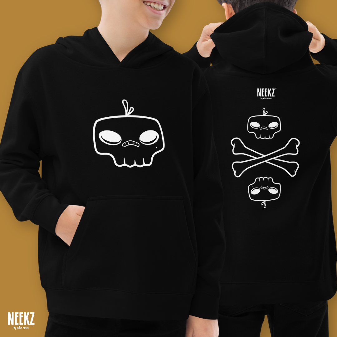 Markoh the Strategist • MEMENTO MORI COLLECTION • Skull + Crossbones • Kids Hoodie