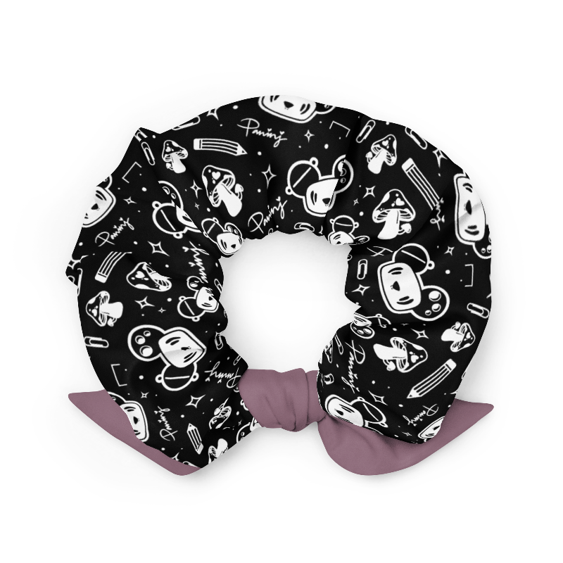 Paninj the Creator Scrunchie with Warm Lavender Berry Bow.