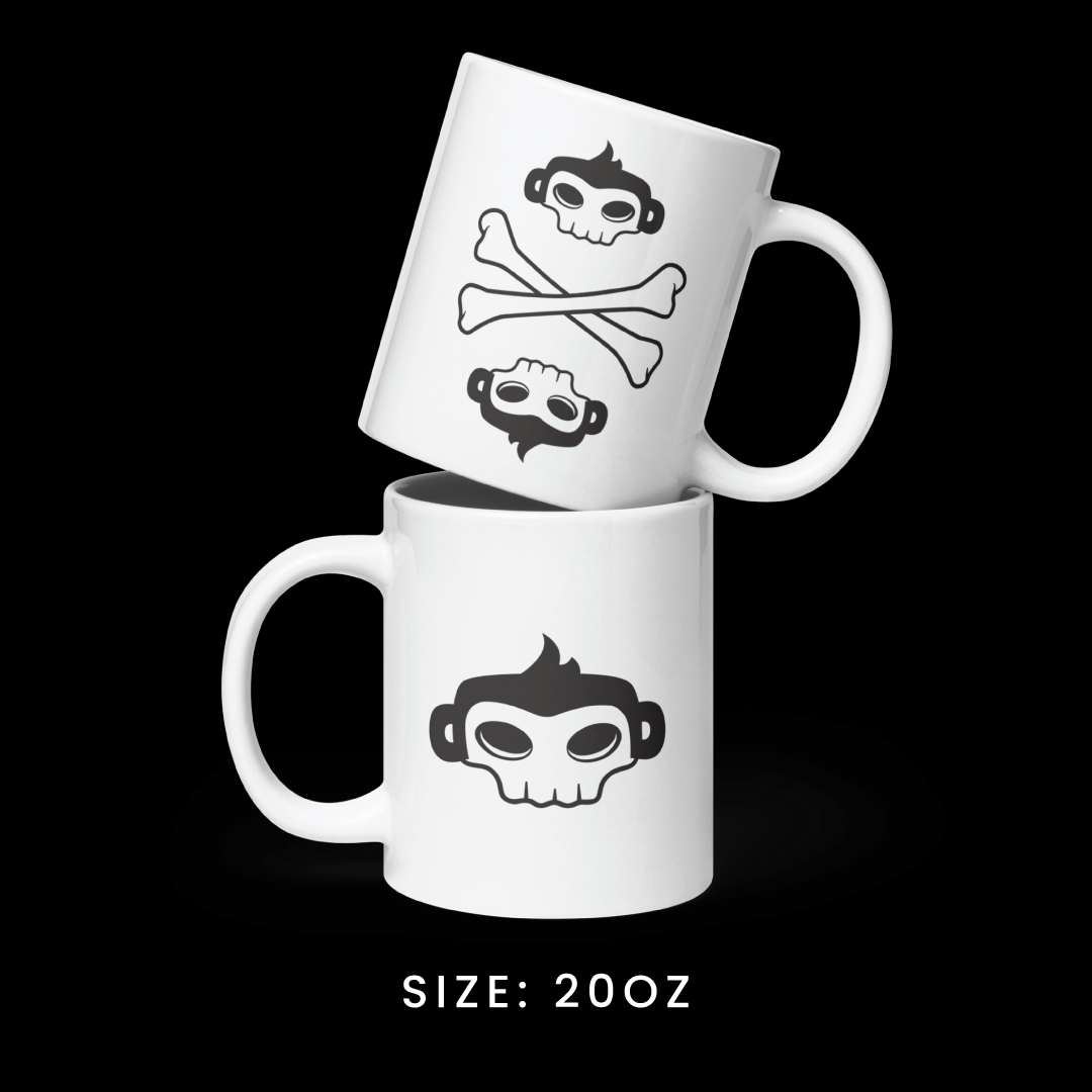Funny Skull Dodgers Front & Back Coffee Mug