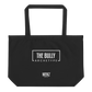 Jumbo black tote bag with white "The Bully Archetype" imprinted on the back.