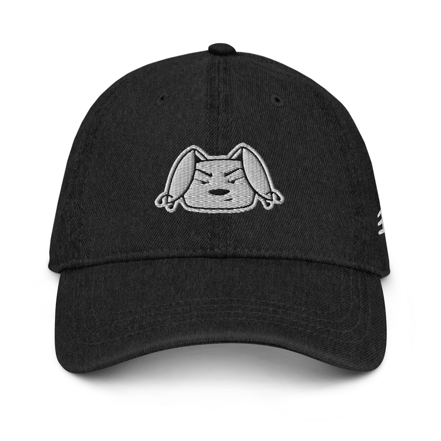 Bu the Bully signature denim hat, front view.
