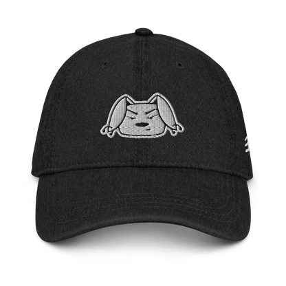 Bu the Bully signature denim hat, front view.