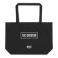 Jumbo black tote bag with white "The Creator Archetype" text imprinted on the back.