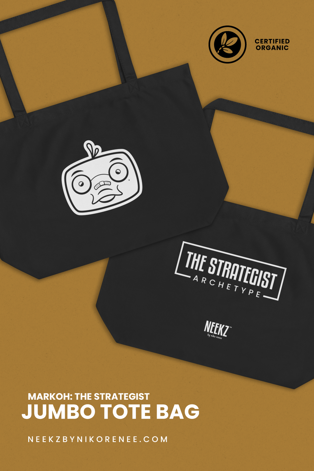 Markoh the Strategist • Jumbo Tote Bag