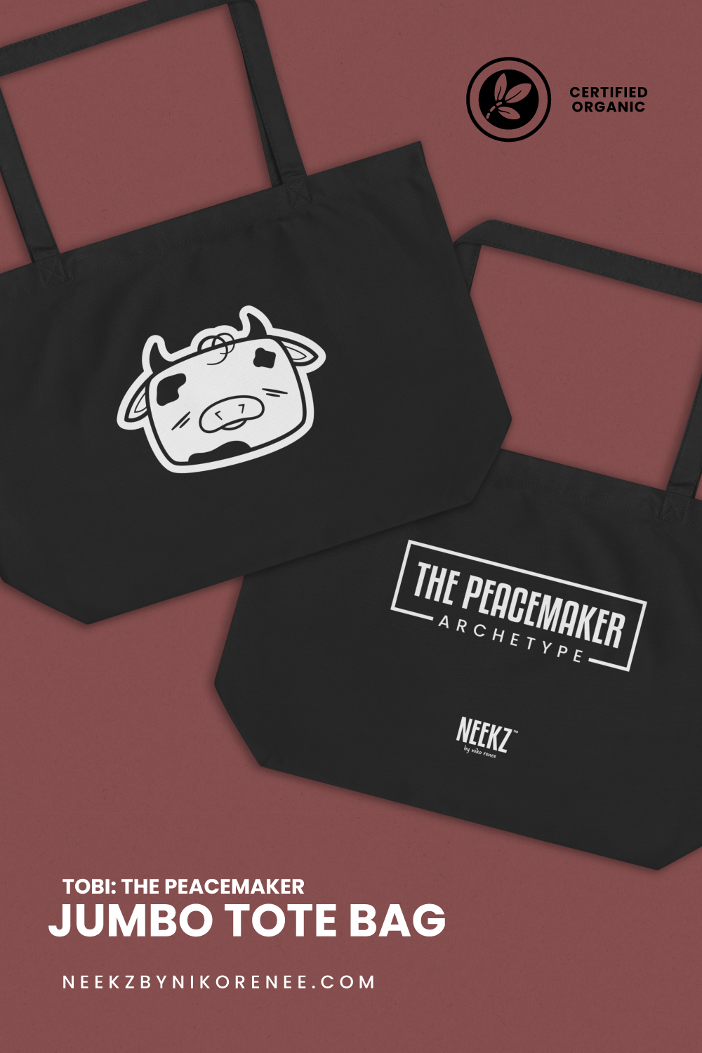 Tobi: The Peacemaker • Jumbo Tote Bag