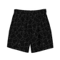 Black swim trunks with grey outlines of the 7 NEEKZ characters (back view)