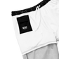 Character outline pattern swim trunks inside pocket and drawstring detail.