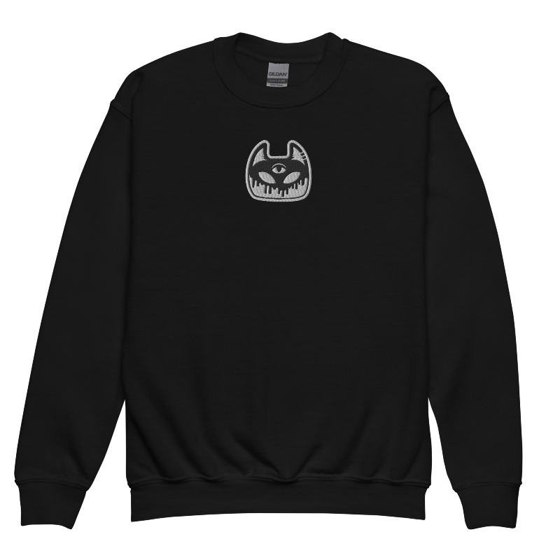 manxx kids black vintage athletic crewneck front