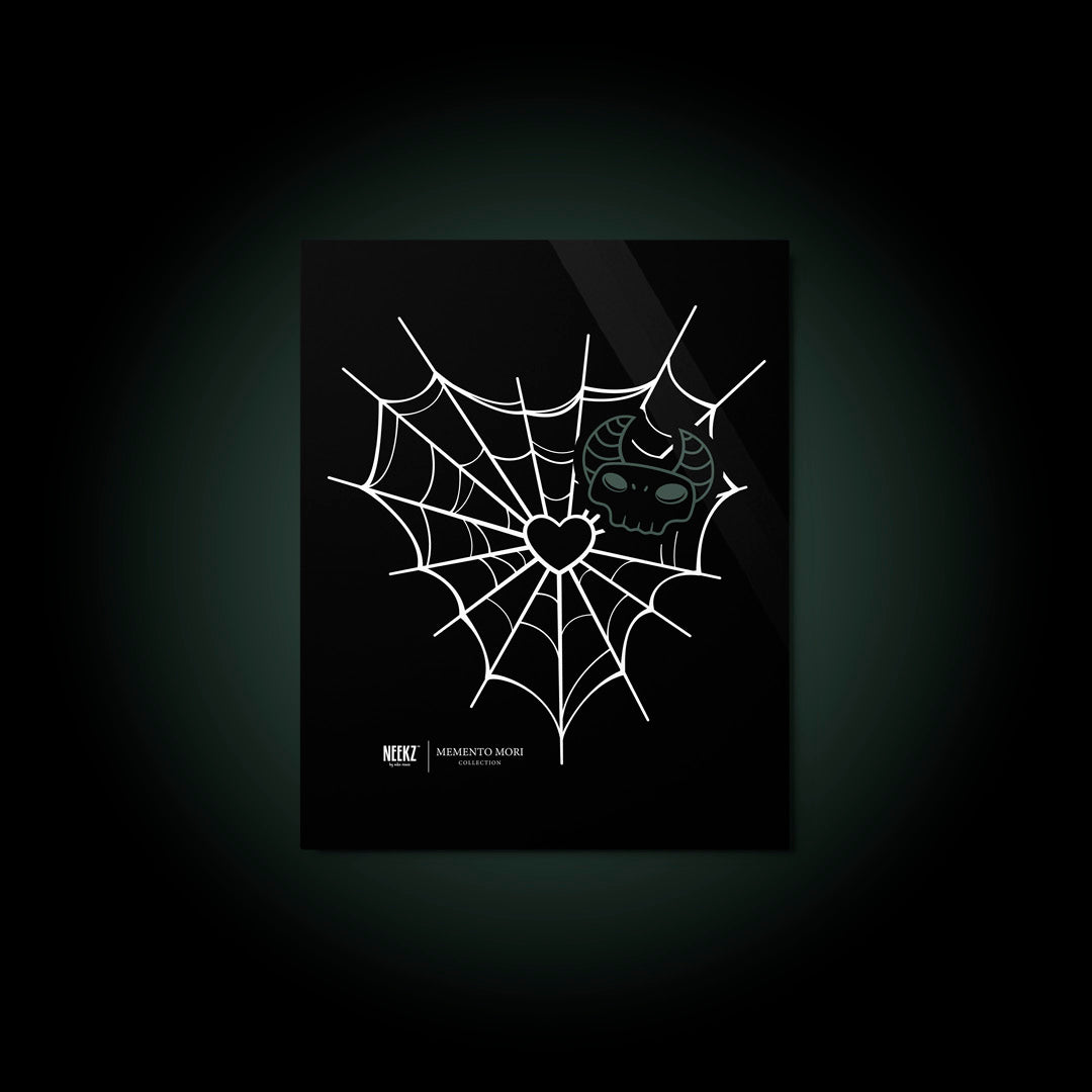 Gregore's Web, Memento Mori Collection, glossy metal print.