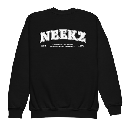 paninj kids black vintage athletic crewneck back