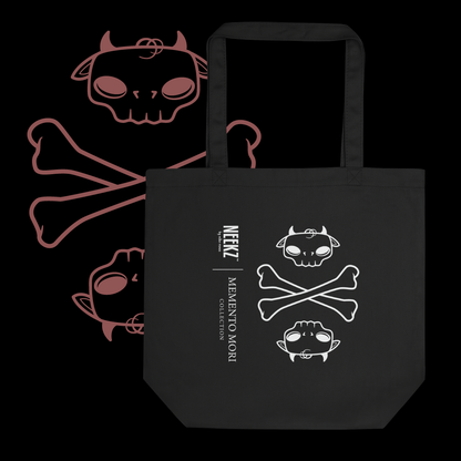 Tobi the Peacemaker • MEMENTO MORI COLLECTION • Skull + Crossbones • Small Eco Tote Bag